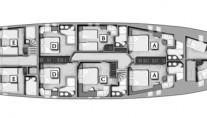 Gulet NAVILUX -  Layout accommodation